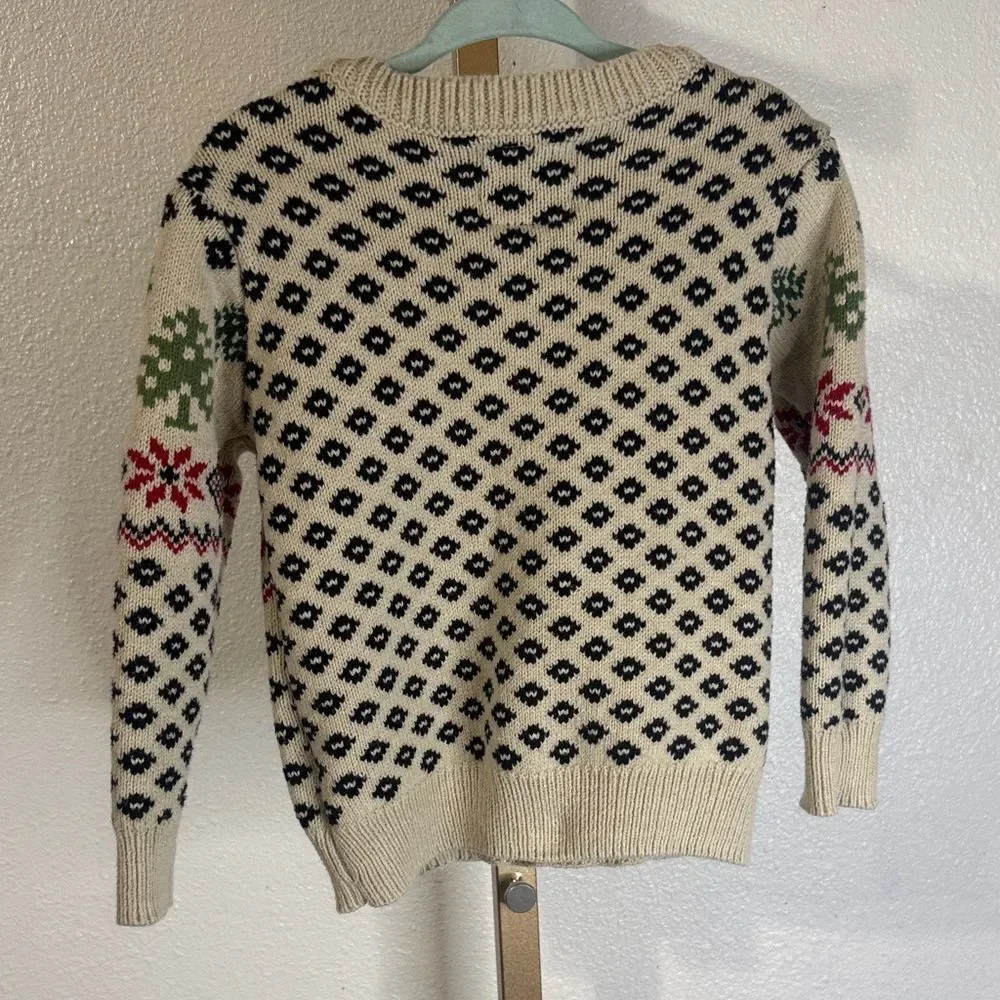 Kids Cream Sweater with Red Truck Design